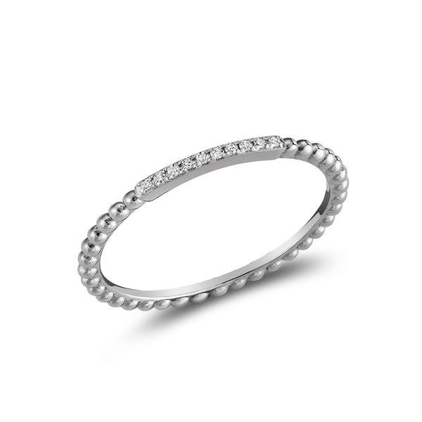 Solitaire Bead Diamond Ring