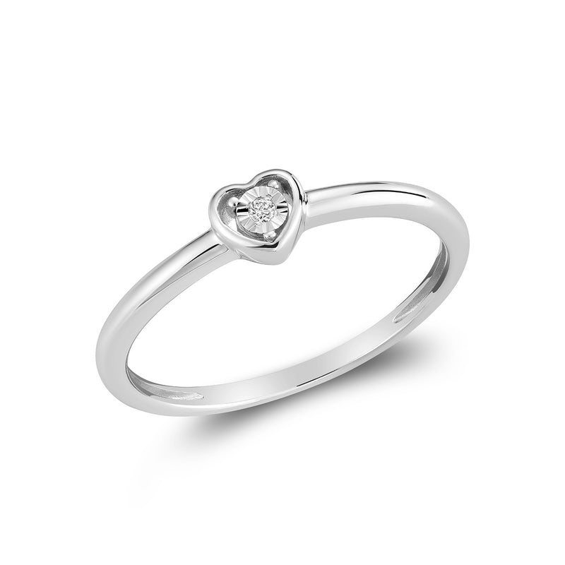 Heart Shaped Illusion Diamond Ring