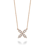 Marquise Flower Diamond Necklace