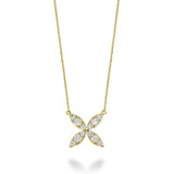 Marquise Flower Diamond Necklace