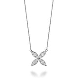 Marquise Flower Diamond Necklace