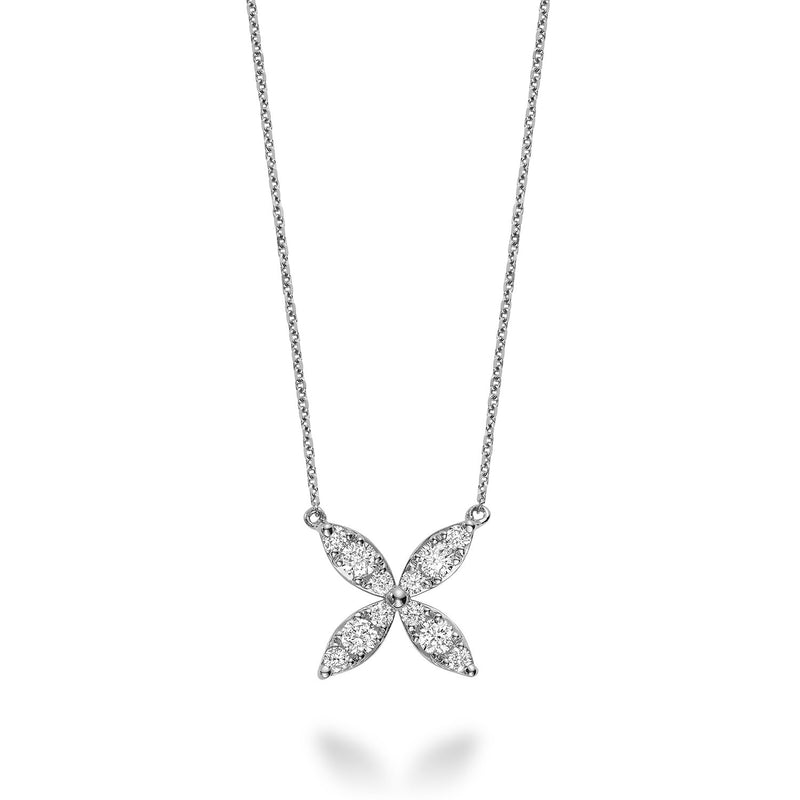 Marquise Flower Diamond Necklace