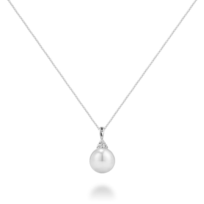 Cultured Freshwater Pearl & Diamond Pendant