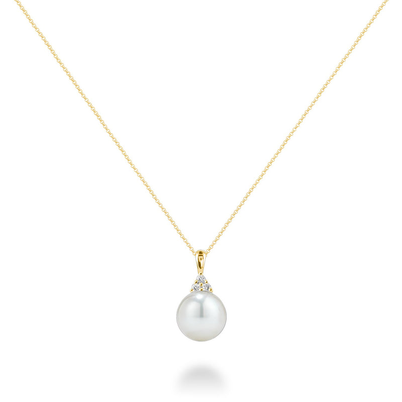 Cultured Freshwater Pearl & Diamond Pendant