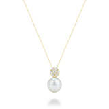 Cultured Freshwater Pearl & Diamond Pendant