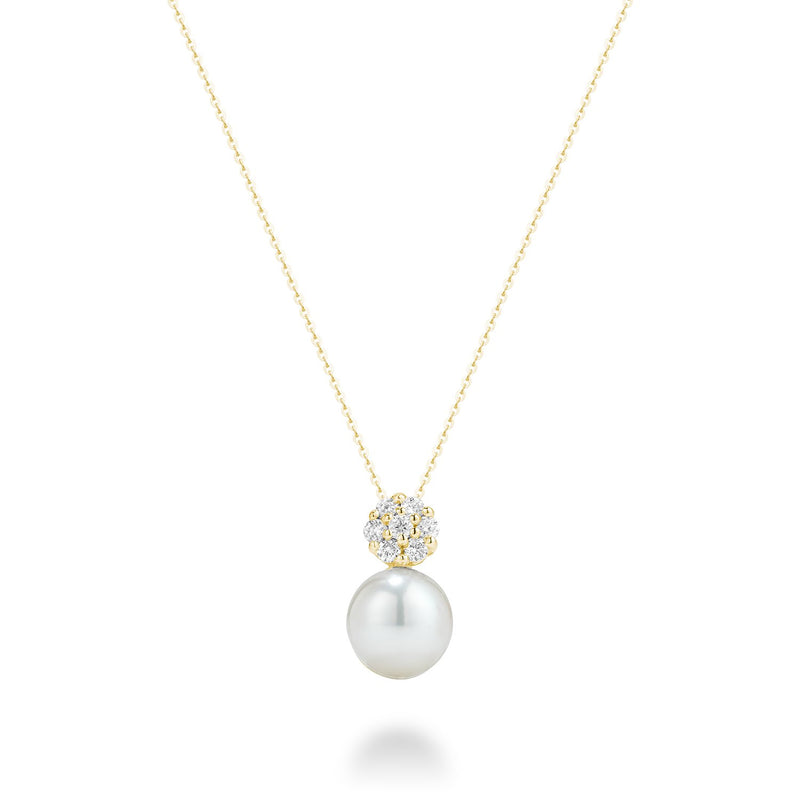 Cultured Freshwater Pearl & Diamond Pendant