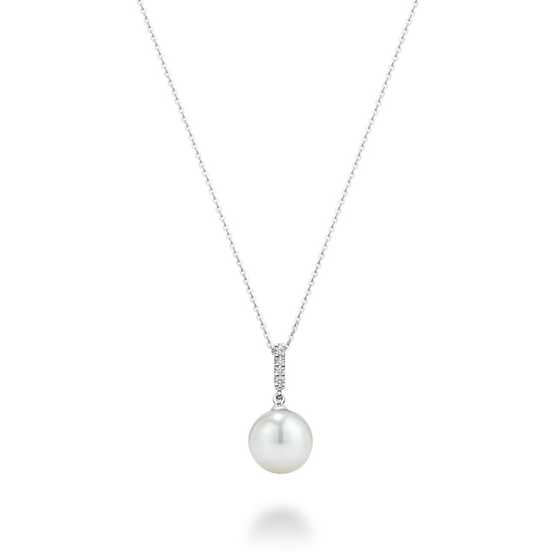 Cultured Freshwater Pearl & Diamond Pendant