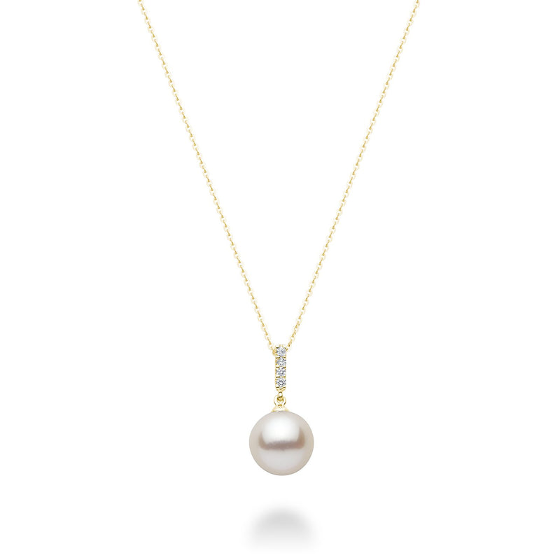 Cultured Freshwater Pearl & Diamond Pendant