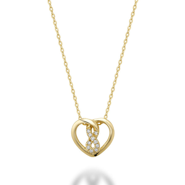 Heart Shape Infinity Diamond Pendant