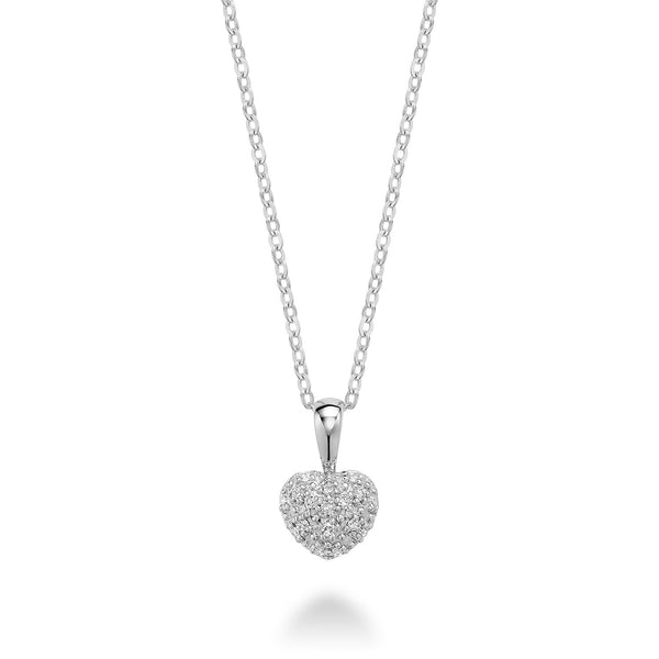 Heart Shape Pave Diamond Pendant