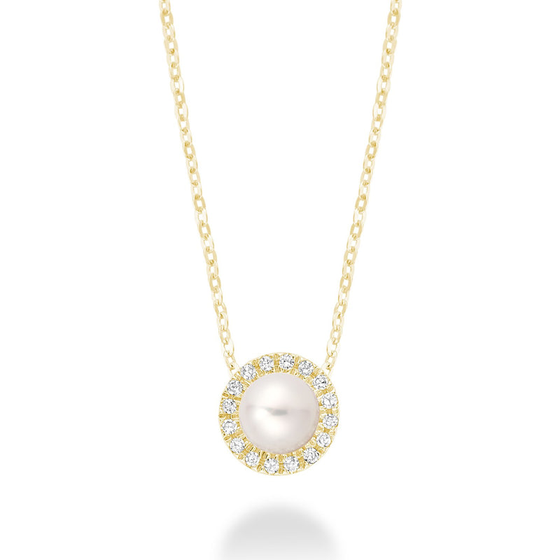 Freshwater Pearl & Diamond Pendant