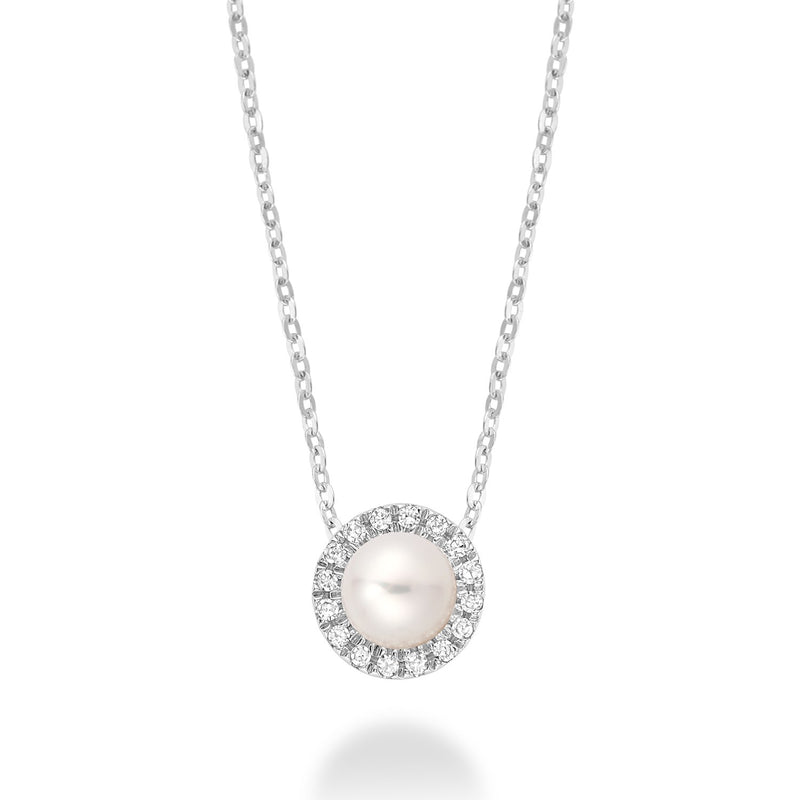 Freshwater Pearl & Diamond Pendant