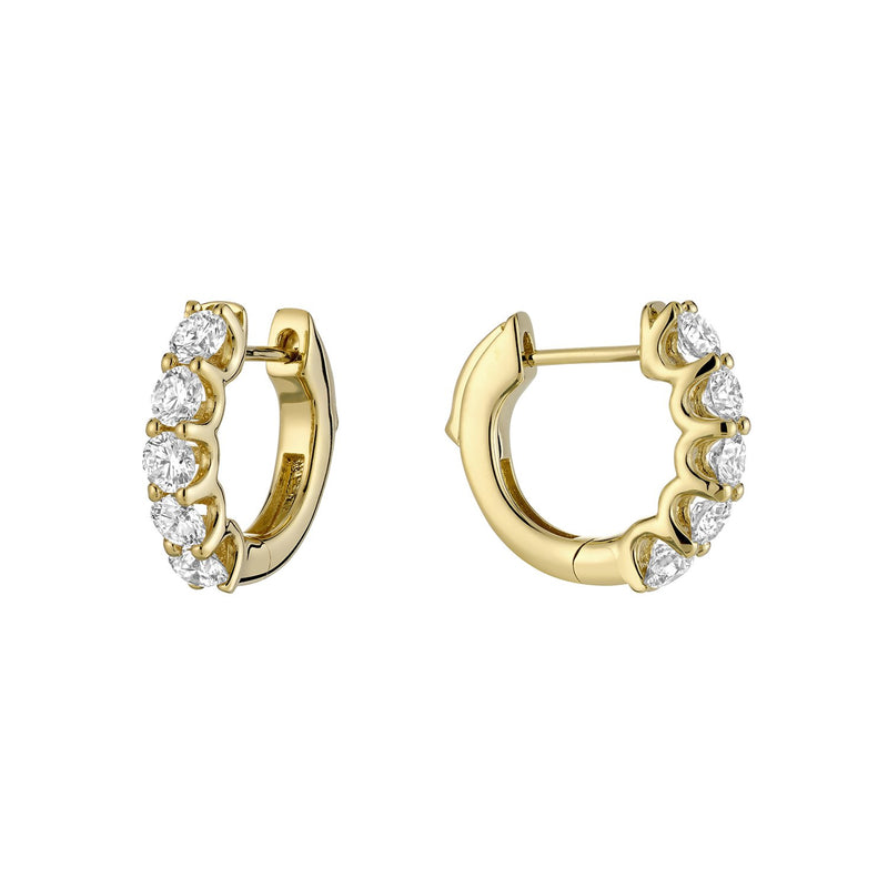 Diamond Huggie Earrings