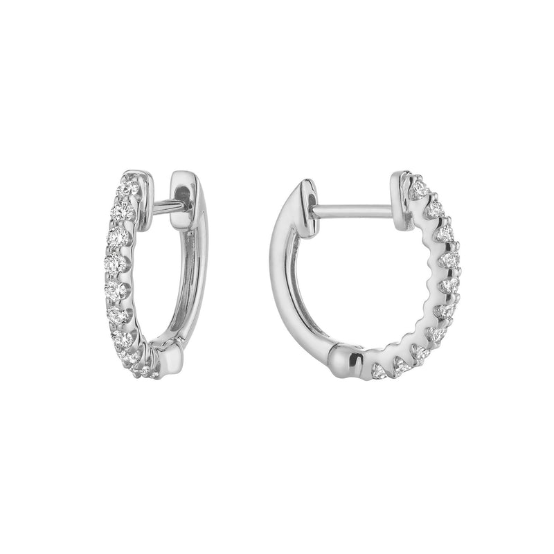 Diamond Huggie Earrings